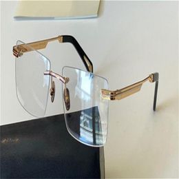 New fashion prescription eyeglasses THE ACADEMIC I rimless frame optical glasses clear lens simple business style for men top qual309b