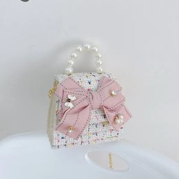 Handbags Girl Messenger Backpack Kids Flower Princess Bow Bag Cute Shoulder Packet Baby Coin Purse Handbag Children s Day Gift 231016