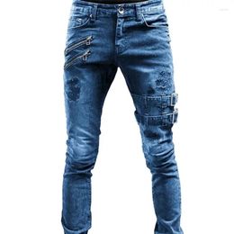 Men's Jeans Straight Men High Waist Jean Spring Summer Boyfriend Streetwear Skinny Casual Long Denim Pants Trousers