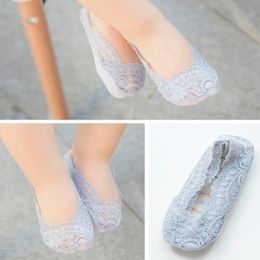 Kids Socks 10pairs/Lot Baby Boat Socks Hollow Out Lace Invisible Short Socks solid Kids Ankle Sock 1-12 years 231016
