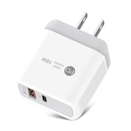 AC Quick Charge QC3.0 PD Charger 18W 25w USB Type C Mobile Phone Wall Charger Adapter For iPhone Samsung EU UK US Plug Dual Ports Fast 12 LL