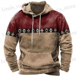 Men's Hoodies Sweatshirts 2023 Men's Sweatshirt Long Sleeve Hoodie Autumn Winter Harajuku Ethnic Wind Graphics Retro Pullover Street Loose Casual Hoodie T231016