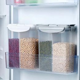 Storage Bottles Large Capacity Space-Saving Double Grid Kitchen Utensils Food Container Organiser Grain Box Tank