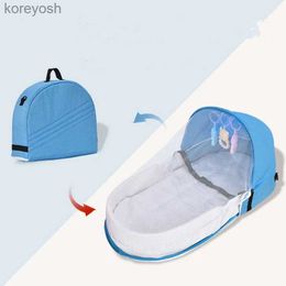 Bassinets Cradles Baby Travel Bed Netting Sleeping Basket Newborn Protection Mosquito Portable Bassinet Foldable Breathable Infant Crib BumperL231016