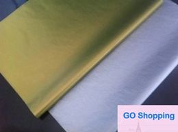 100sheets/lot 50x66cm gold and silvery tissue wrapping paper gift paper wine bag shoes packaging packing protection material Quality