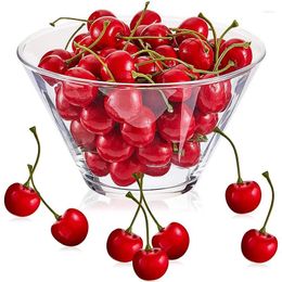 Party Decoration 20pcs Simulation Cherry Models Artificial Fruit Fake Foam Model Po Props Cake