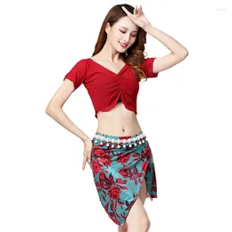 Stage Wear Belly Dance Tops Skirt Set Fashion Dress Suit Sexy Clothes Carnaval Disfraces Adult Fantasia Adulto Exotic Dancewear