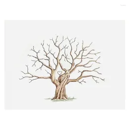 Party Supplies Fingerprint Tree Canvas Event Decorative Guestbook Alternative Wedding Guest Book