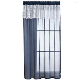 Curtain Lace Short Window Treatment Light Filtering Curtains Sheer Decor Drape Semi Push Pull Bedroom Sheers For Windows