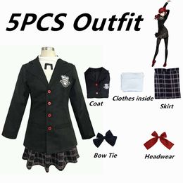 Persona 5 Kasumi Yoshizawa Ren Amamiya School Uniform Cosplay Costume P5 Campus Cos Coat Suit Full Set