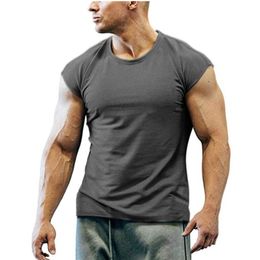 Men's T-shirts Summer Short Sleeves Fashion Printed Tops Casual Outdoor Mens Tees Crew Neck Clothes fitness sleeveless vest 21915