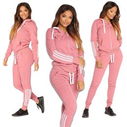 Women s Tracksuits 2023 Spring Autumn Women Sweatshirt Set Solid Color Casual Zipper Hoodies Daily Gym Jogging 2 Pieces Woman Pant Sets 231016