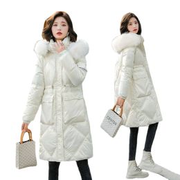 2023 New Winter Fashion Women Cotton Coat Thickened Down Cotton Coat Mid length Hooded Warm Fit Women Snow Wear