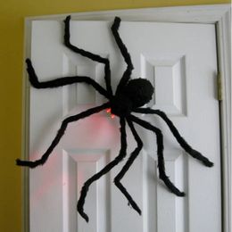 Other Event Party Supplies 30 50 75 90 125 150 200cm Large Plush Black Spider Outdoor Home Bar Party Haunted House Horror Props Halloween Decoration 231013