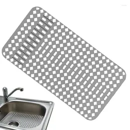 Table Mats Silicone Sink Mat Durable Flexible Adjustable Heat-resistant Super Absorbent Dish Draining Splash Guard Counter Top Drainer