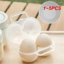 Storage Bottles 1-5PCS Egg Box Portable Plastic Dispenser Holders For Case With Fixed Handle Outdoor Camping Picnic Eggs Kitchen