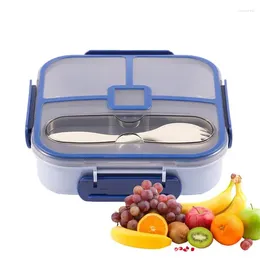 Dinnerware 3 Compartment Divided Lunch Container Large Capacity School Bentobox Microwave Freezer Safe Box Kitchen Accessory
