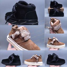 2023 Nuovo Designer Lace Up Stivali da neve Tazz Piattaforma australiana Soffici Muli Caldo Inverno Donna Stivaletti in pelliccia Bottiglie di scarpe di lusso 3770