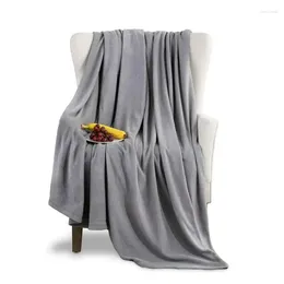 Blankets Blanket Twin Size - Fleece Bed All Season Warm Lightweight Super Soft Anti Static Throw Grey El