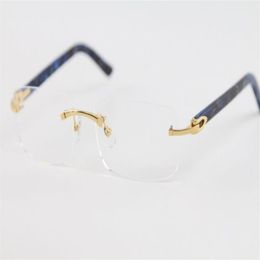 Manufacturers whole 8200757 Silver Rimless Eyeglasses frames women men 18K gold frame glasses Size56-18-140mm 308a