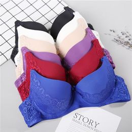 Bras Sexy Lace Push Up For Small Bust Super Gather Underwired Young Girl Top Quality Lingerie Bra Plus Size 36 38230D