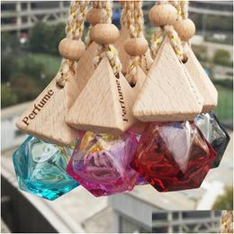 Essential Oils Diffusers Car Per Bottle Pendant Oil Diffuser 9 Colors Bag Clothes Ornaments Air Freshener Pendants Empty Glass Bottl Dhchx