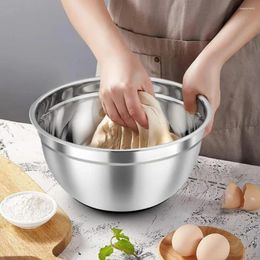 Bowls 3Pcs Stainless Steel Salad Bowl Stackable Grade Vegetable Fruit Washing Egg Mixing Noodle Soup Storage Basin