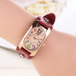 Wristwatches 2/3/5 Precise Vintage Quartz Watch With Adjustable Leather Strap Lightweight And Easy-to-Read Watches