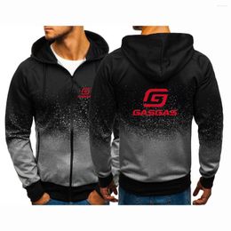 Men's Hoodies Motorcycles GasGas Printed Jacket Casual Harajuku Style Gradient Coat Sweatshirts Zipper Tops Clothing