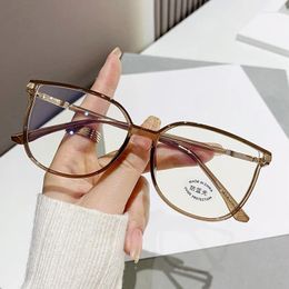 Sunglasses Korean Style Anti Blue Light Glasses Fashion TR90 Flat Eyeglass Frame Men And Women Can Be Paired With Myopia Lenses