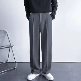 Men s Pants Draped Baggy Suit Personality Design Solid Color Straight Premium Casual Simple Trousers 2023 Spring 231016