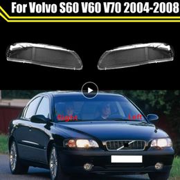 Car Headlight Glass Lens Cover For VolvoS60 V60 V70 2004-2008 Transparent LampShade Shell Lampcover Auto Light Housing Lamp Caps