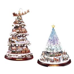 Wallpapers Wallpapers Christmas Tree Rotating Scpture Train Decorations Paste Window Stickers Winter Home Decoration Drop Delivery Gar Dho4W