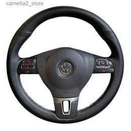 Covers Anti-Slip Artificial leather Car Steering Wheel Braid Cover For Golf VW Polo Sagitar Bora Santana Jetta 6 Q231016