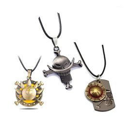 Pendant Necklaces ONE PIECE Necklace White Beard Luffy Zoro Ace Sanji Anime Friendship Men Women Jewellery Choker Accessories1238S