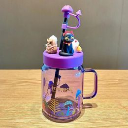 Nwe Starbucks Drinkware Halloween limited purple elf Little Monster Creative gift giving glass straw cup525ml Drinking cup