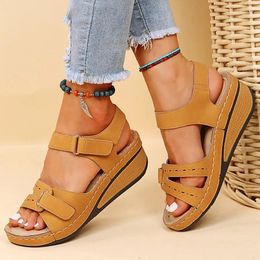 Dress Shoes QIWN 2023 Sandals Soft Bottom Wedge Heels M2 Summer Women Platform