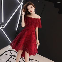 Ethnic Clothing Prom Dress Fashion Boat Neck Party Dresses Elegant A-line Short Formal Gowns Wedding