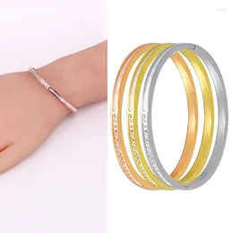 Bangle 2023 Women's Bracelet On Hand Fashion Charm Luxury Gold Colour Punk Natural Stones Stainless Steel Ladies Girls Wife Lover Chri