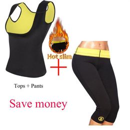 Sell Neoprene Body Shaping Sports Fitness Waist Trainer Butt Lift Belly in Chest Push up Corset Pants Vest Top Clothes Set Y20213b