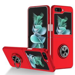 Ring Support Cases For Samsung Z Flip 5 4 3 Fold S24 S23 FE 5G Phone Armour Shockproof Case Stand Cover