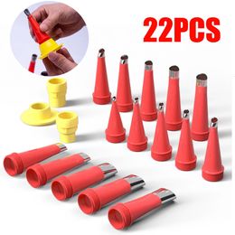 Caulking Gun 22Pcs Stainless Steel Caulking Finisher Caulk Nozzle Applicator Glue Silicone Caulking Tools Sealant Kitchen Bathroom Sink Joint 231016