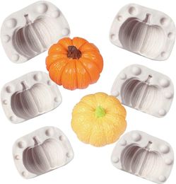 Halloween Pumpkin Fondant Molds, Chocolate Cake Decoration Silicone Mold, for Halloween, Thanksgiving Cupcake Topper 1221819