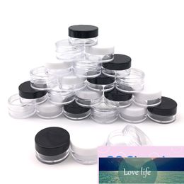 Simple 100Pcs Lip Balm Containers 2g/3g/5g/10g/15g/20g Empty Plastic Cosmetic Makeup Jar Pot Transparent Sample Bottles Eyeshadow Cream