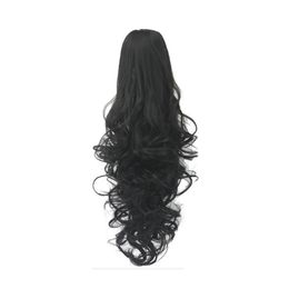 Hair Bun Maker Fashion Long Wavy Cosplay Wigs Curls Ponytail Claw Clip Pony Tail Extensions Mticolor Women Wig Heat Resistant7090615 Dhcph