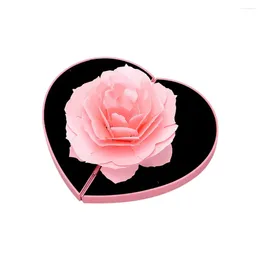 Jewellery Pouches Smooth Rotating Rose Marriage Ring Box Ladies Organiser Wholesale Gift Boxes Small Container