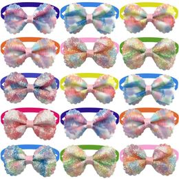 Dog Apparel 50/100pcs Pet Supplies Grooming Accessories For Small Dogs Bow Tie Necktie Cute Bows With Sequin Bowtie Product
