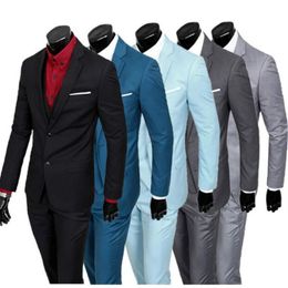 jacket vest pants New spring men's slim fit business a three-piece suits Male good groom dress men Blazers Sh231T