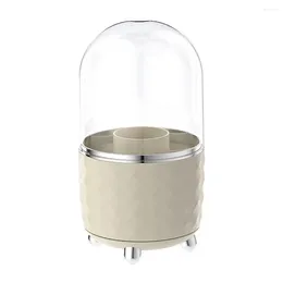 Storage Boxes Transparent Box Capacity Makeup Brush With 360-degree Rotating Design Multi-compartments For Dustproof Pen