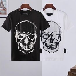 Phillip Plain PP designer Mens Skull Diamond t shirts Short sleeve Brand Spring and Summer high O-Neck Quality Skulls TShirt tees 263H